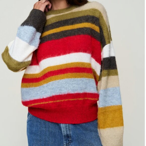 Hawley Oversized Stripe Wool Jumper - Picture 5 of 6